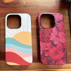 Casley Colorful Floral and Abstract Phone Case Set iPhone 15 Pro